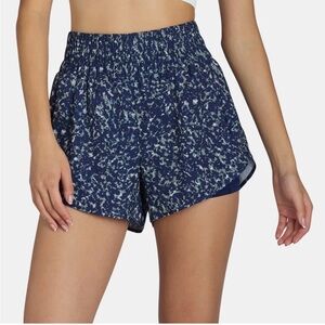 Avia Women's Navy Patterned Athletic Shorts with Biker Liner